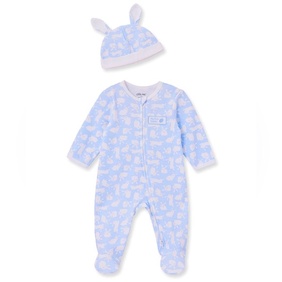 NWOT Little Me Easter Baby Boy Sleeper Size 6M - Picture 1 of 7